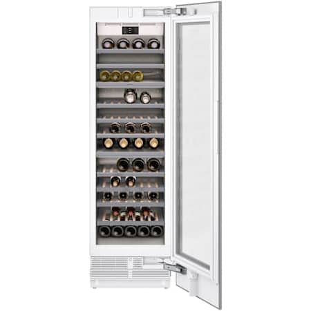 Finish: Gaggenau 400 Series 24 Inch Wide 99 Bottle Capacity Built-In Wine Cooler with LED Lighting and Door Lock Panel Ready