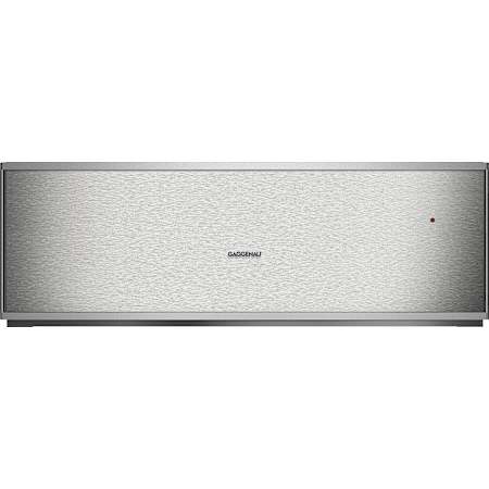 Finish: Gaggenau 400 Series 24 Inch Wide 1 Cu. FT. Electric Oven Warming Drawer with Handleless Drawer and Soft Close Stainless Steel