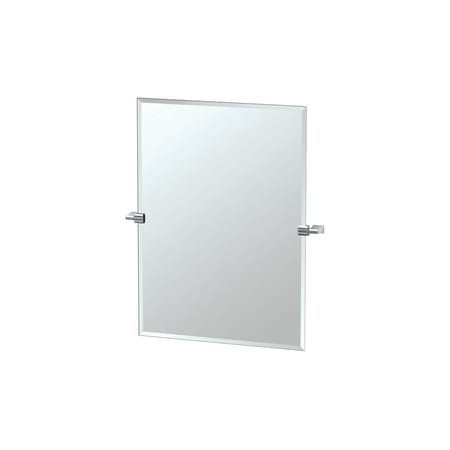 Gatco Bleu 19-1/2" W x 24" H Modern Rectangular Metal Frameless Bathroom Wall Mirror Chrome