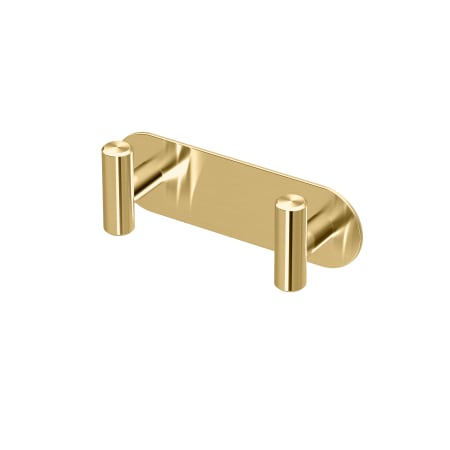 Gatco Latitude II Double Robe Hook Rack Brushed Brass
