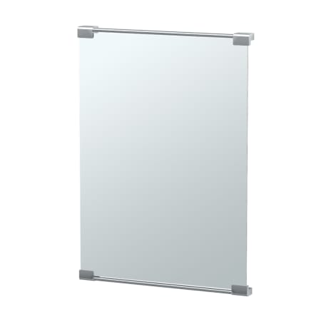 Gatco Fixed Mount Decor 22-1/4" W x 31-3/8" H Traditional Rectangular Frameless Bathroom Wall Mirror Chrome
