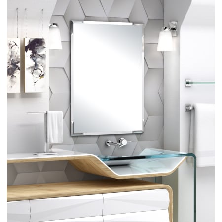 Gatco Flush Mount 24-5/8" W x 32-5/8" H Rectangular Framed Bathroom Mirror Chrome