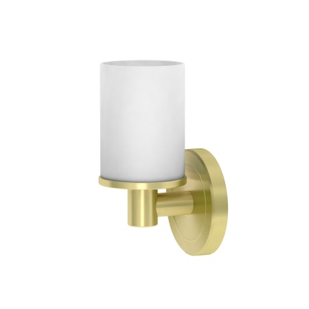 Gatco Latitude II 10" Tall Bathroom Sconce with Frosted Shades Brushed Brass