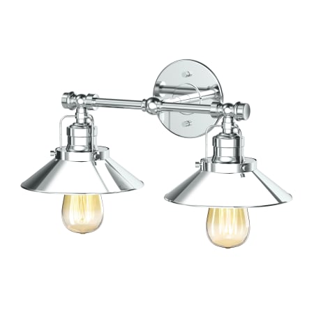 Gatco Modern Farmhouse 2 Light 11" Tall Vanity Light Chrome