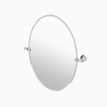 Gatco Tavern 19-1/2" W x 26-1/2" H Traditional Oval Frameless Bathroom Wall Mirror Polished Nickel