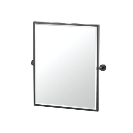 Gatco Latitude 2 23-1/2" W x 25" H Rectangular Framed Bathroom Wall Mirror Matte Black