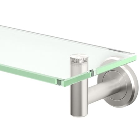 Gatco Latitude II 21" Glass and Metal Bathroom Shelf Satin Nickel