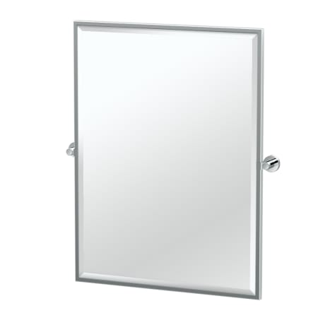 Gatco Glam 24-1/2" W x 32-1/2" H Modern Rectangular Metal Framed Bathroom Wall Mirror Chrome