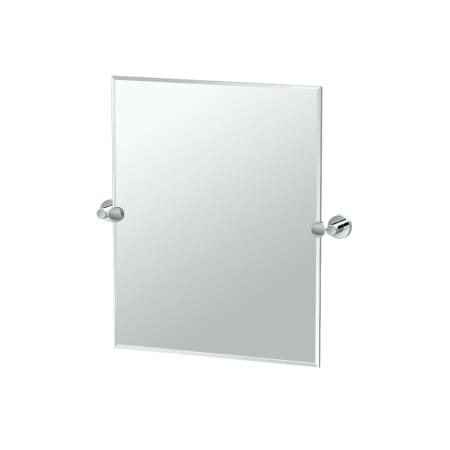Gatco Glam 19-1/2" W x 24" H Rectangular Metal Frameless Bathroom Wall Mirror Chrome