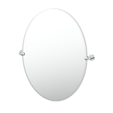 Gatco Reveal 24" W x 32" H Oval Frameless Bathroom Mirror Chrome