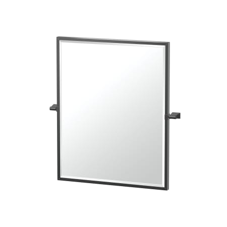 Gatco Bleu 23-1/2" W x 25" H Rectangular Framed Bathroom Wall Mirror Matte Black