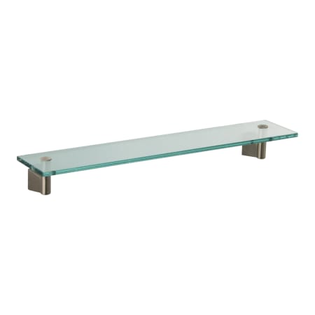 Gatco Bleu 21" Glass and Metal Bathroom Shelf Satin Nickel