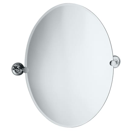Gatco Designer II 19-1/2" W x 26-1/2" H Oval Frameless Bathroom Mirror Chrome