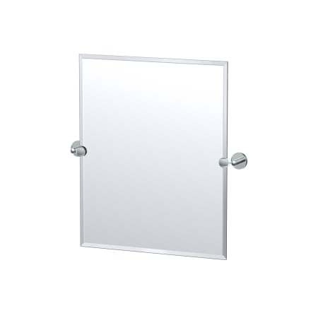 Gatco Sky 24" x 23-3/8" Contemporary Rectangular Frameless Bathroom Wall Mirror Chrome