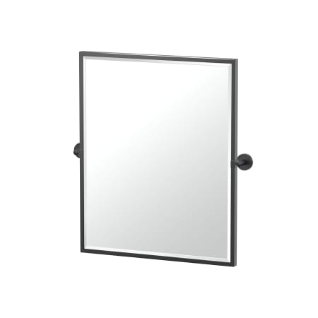 Gatco Sky 25" x 23-5/8" Contemporary Rectangular Framed Bathroom Wall Mirror Matte Black