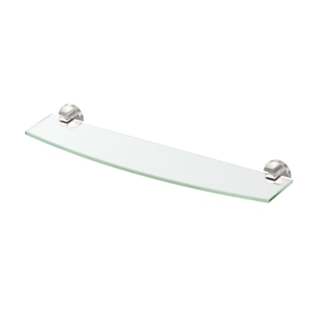 Gatco Sky 21" Glass Bathroom Shelf Satin Nickel