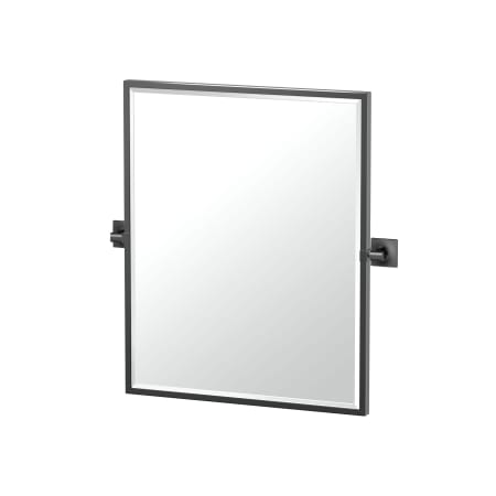 Gatco Waterline 25" x 24-1/8" Contemporary Rectangular Framed Bathroom Wall Mirror Matte Black