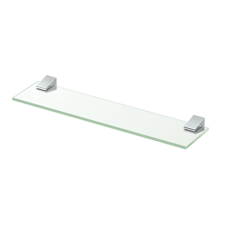 Gatco A-Line 20" Glass Bathroom Shelf Chrome