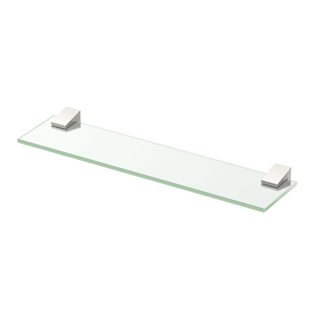 Gatco A-Line 20" Glass Bathroom Shelf Satin Nickel
