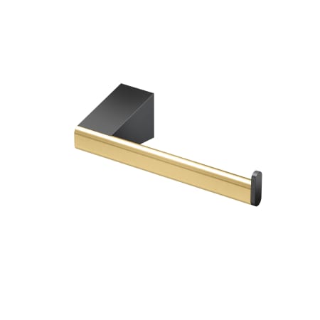 Gatco A-Line Wall Mounted Euro Toilet Paper Holder Brushed Brass / Matte Black