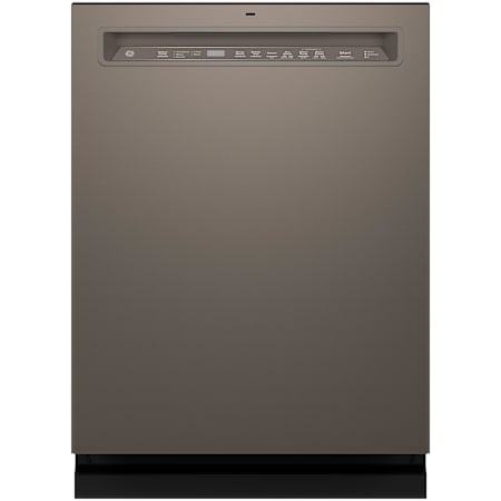 GE 24 Inch Wide 16 Place Setting Energy Star Rated Built-In Full Console Dishwasher with Bottle Jets and Piranha Hard Food Disposer Fingerprint Resistant Slate