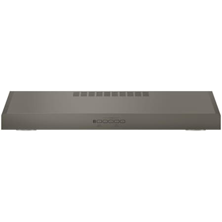 GE 60 - 310 CFM 30 Inch Wide Under Cabinet Range Hood with Recirculating or External Venting Fingerprint Resistant Slate
