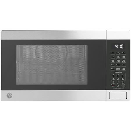 GE 21 Inch Wide 1 Cu. Ft. 1,050 Watt Countertop Microwave with Air Fry and Convection Cooking Stainless Steel