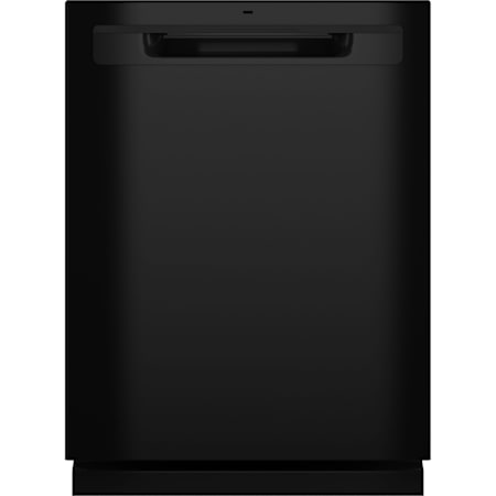 GE 24 Inch Wide 16 Place Setting Built-In Top Control Dishwasher with Sanitize Cycle and Autosense Black
