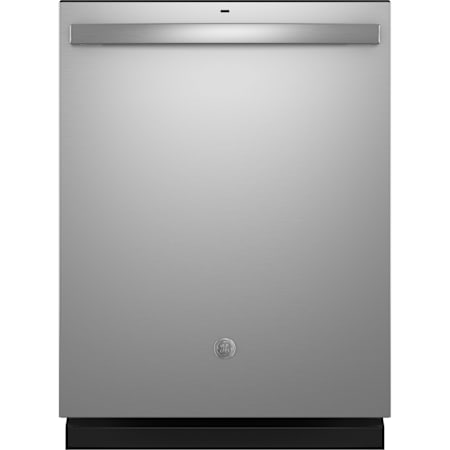 GE 24 Inch Wide 16 Place Setting Built-In Top Control Dishwasher with WiFi and Dry Boost Stainless Steel