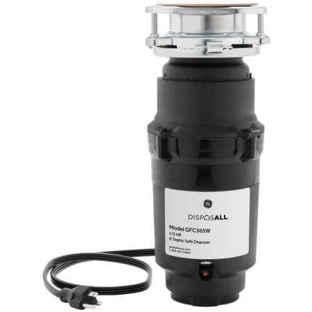 GE 5/16 HP Continuous Garbage Disposal with Drain Boost Technology and 25 Ounce Grind Chamber Black