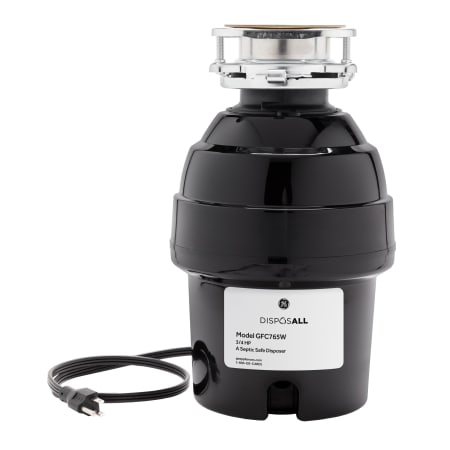 GE 3/4 HP Continuous Garbage Disposal with 32 Ounce Grind Chamber and Drain Boost Technology Black