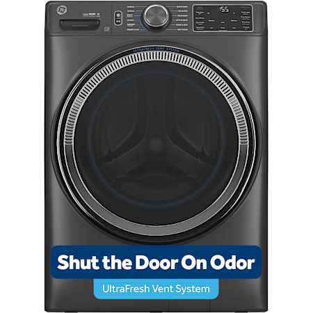 GE 5.0 Cu. Ft. Capacity Smart Front Load ENERGY STAR Steam Washer Carbon Graphite