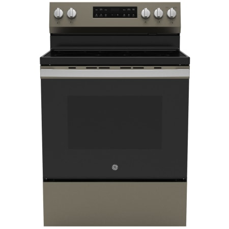 GE 30 Inch Wide 5.3 Cu. Ft. Fingerprint Resistant Free Standing Electric Range with Dual Element and Express Preheat Fingerprint Resistant Slate