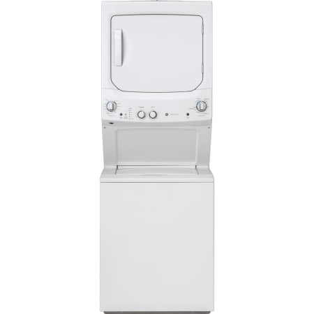 GE 27 Inch Wide Laundry Center with 3.8 Cu. Ft. Washer and 5.9 Cu. Ft. Electric Dryer with Automatic Load Sensing White