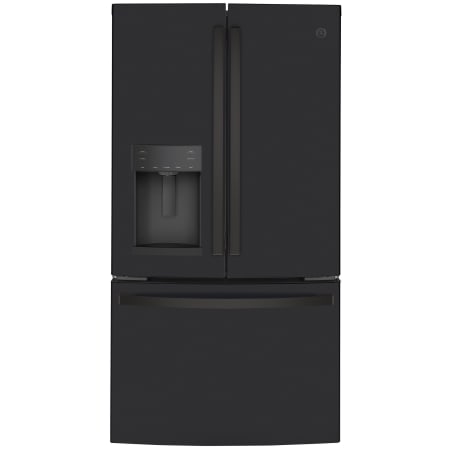 GE 36 Inch Wide 22.1 Cu. Ft. Energy Star Rated Fingerprint Resistant Counter Depth French Door Refrigerator with Space-Saving Ice Maker and LED Lighting Fingerprint Resistant Black Slate