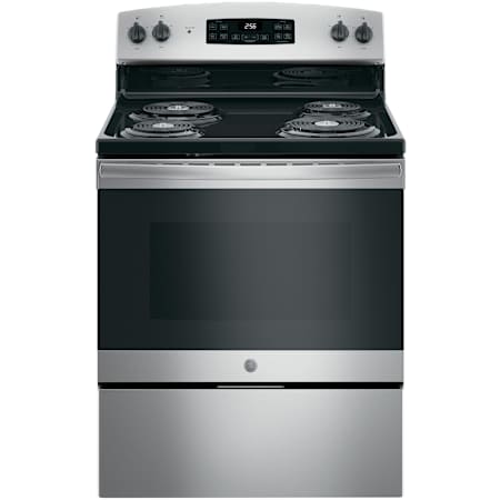 GE 30" Wide 5 Cu. Ft. Freestanding Electric Range Stainless Steel