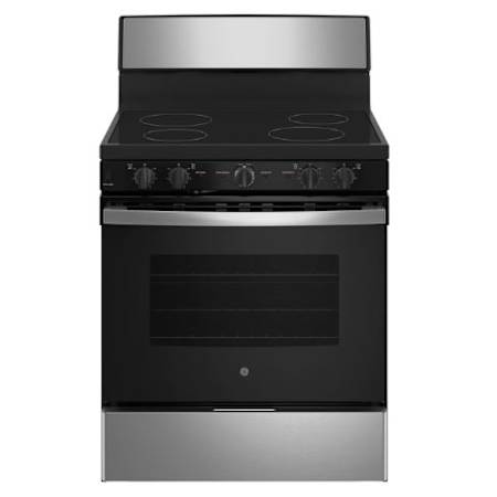 GE 30 Inch Wide 5 Cu. Ft. Energy Star Certified Free Standing Electric Range Stainless Steel