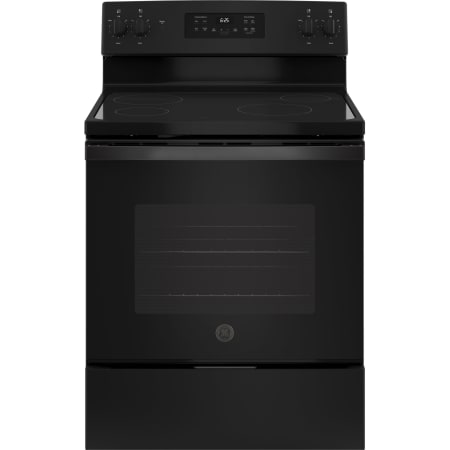 GE 30 Inch Wide 5.3 Cu. Ft. Free Standing Electric Range with Ceramic Glass Cooktop Black