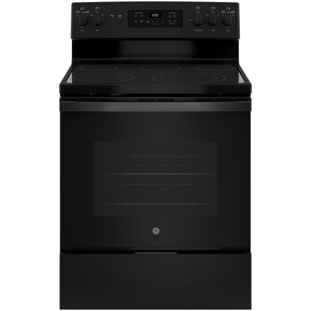 GE 30 Inch Wide 5.3 Cu. Ft. Free Standing Electric Range with Fifth Element Warming Zone and No-Preheat Air Fry Black