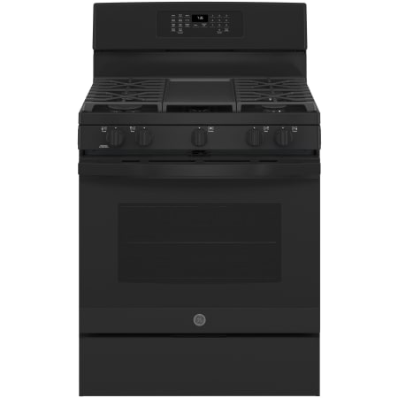 GE 30 Inch Wide 5 Cu. Ft. Free Standing Gas Range with Convection Oven and No-Preheat Air Fry Black