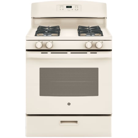 GE 30 Inch Wide 4.8 Cu. Ft. Free Standing Gas Range with Black Matte Steel Grates and Precision Simmer Burner Bisque