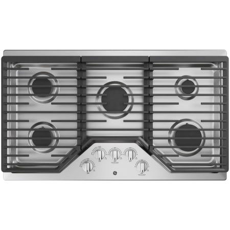 GE 36 Inch Wide 5 Burner Natural Gas Cooktop with 15,000 BTU Power Boil Burner and Precise Simmer Burner Stainless Steel