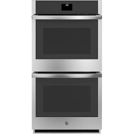 GE 27 Inch Wide 8.6 Cu. Ft. Electric Double Oven with No Preheat Air Dry and Convection Stainless Steel