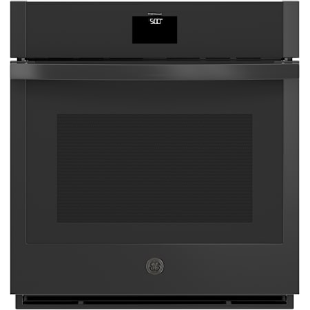 GE 27 Inch Wide 4.3 Cu. Ft. Electric Single Oven with Convection and Touch Controls Black