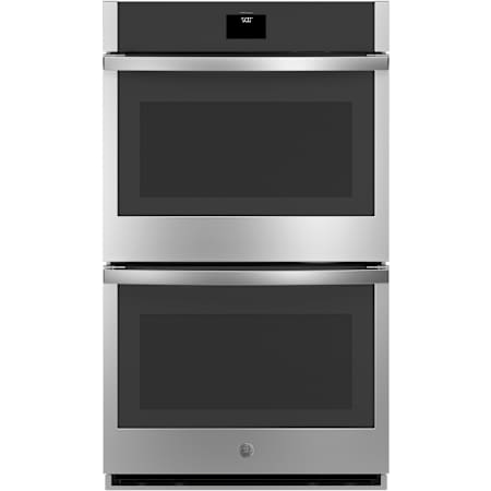GE 30 Inch Wide 10 Cu. Ft. Electric Double Oven with Hidden Bake Element and Convection Stainless Steel