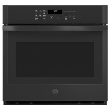 GE 30 Inch Wide 5 Cu. Ft. Single Electric Oven with Scan-To-Cook and Built-In WiFi Black