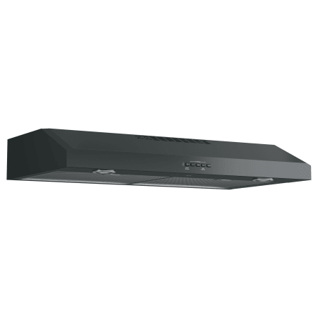 GE 300 CFM 36 Inch Wide Under Cabinet Range Hood with Dual Halogen Lighting Black