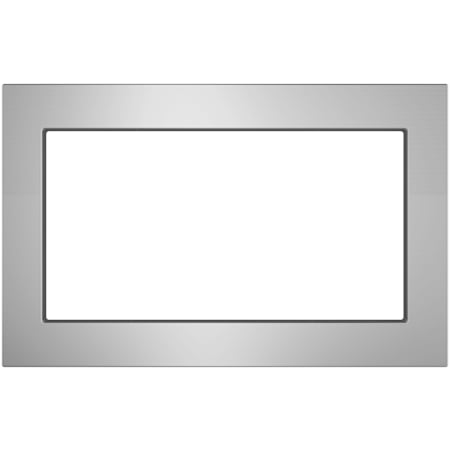 GE 27 Inch Wide Trim Kit for Built-In Microwaves Stainless Steel