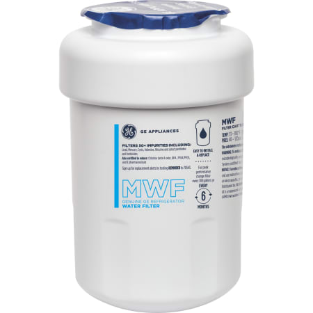 GE 6 Pack Water Filter for Refrigerator with Twist and Lock Installation White