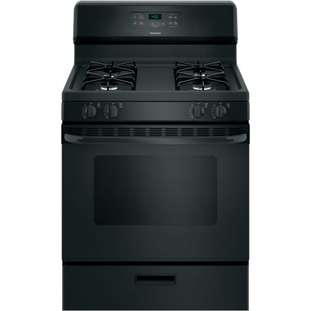 GE Hotpoint 30 Inch Wide 4.8 Cu. Ft. Free Standing Gas Range with Broiler Drawer and Oven Window Black